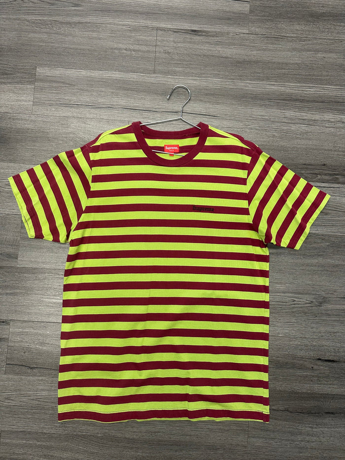 Supreme Tee "Green/Red Stripes"