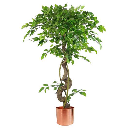 120cm Twisted Trunk Artificial Japanese Fruticosa Style Ficus Tree-0