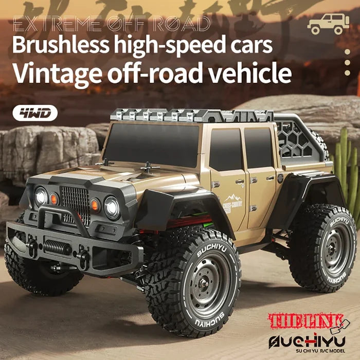 High-Speed 1:16 Brushless 4WD Off-Road RC Truck - 70KM/H Adventure