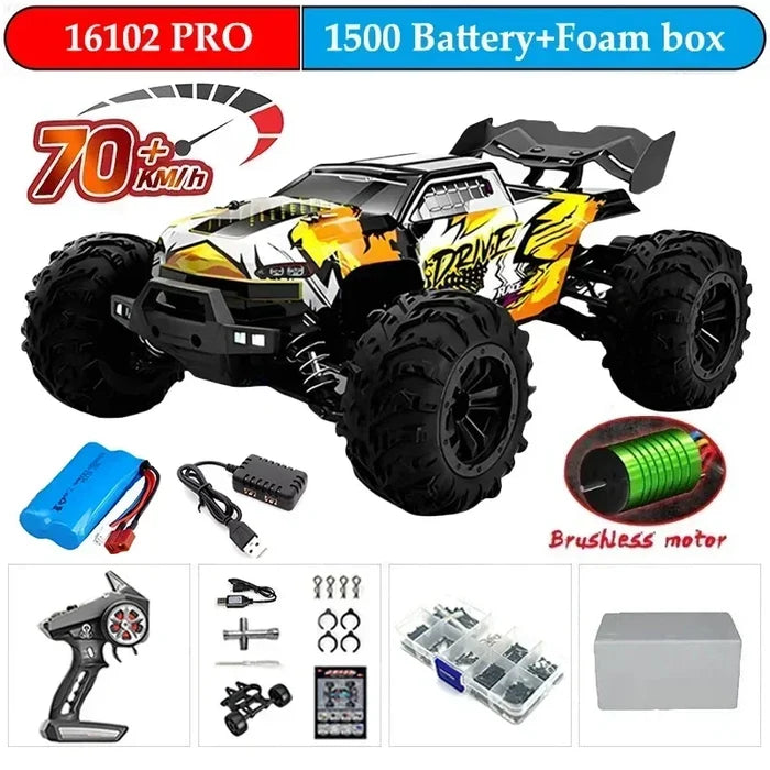 High-Speed 1:16 RC Off-Road Truck - 70KM/H Brushless Fun