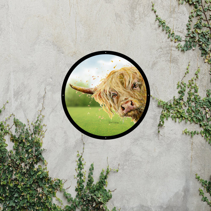 Highland Cow Garden Mirror