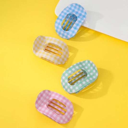 Jumbo Lay Flat Oval Hair Claw Clips Secure Styling