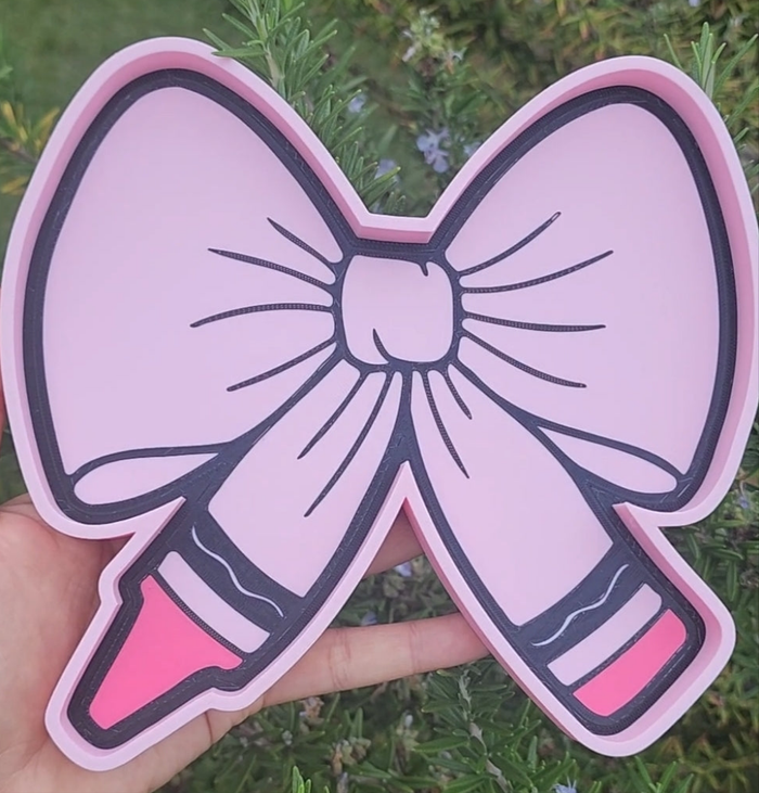 *STL FILE ONLY* Crayon Bow Bead / Trinket Tray