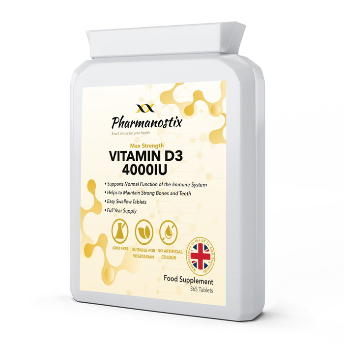 Vitamin D3 4000IU 365 Tablets - Immunity Support